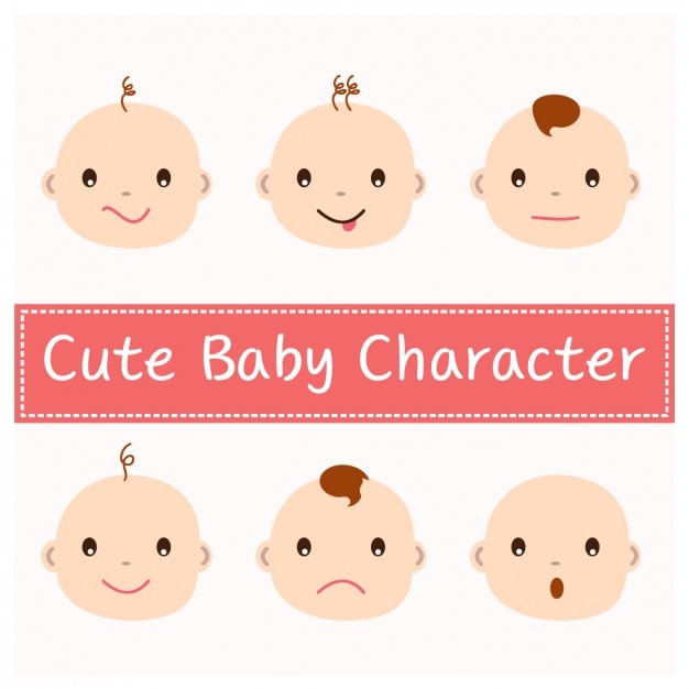 Cute baby faces design