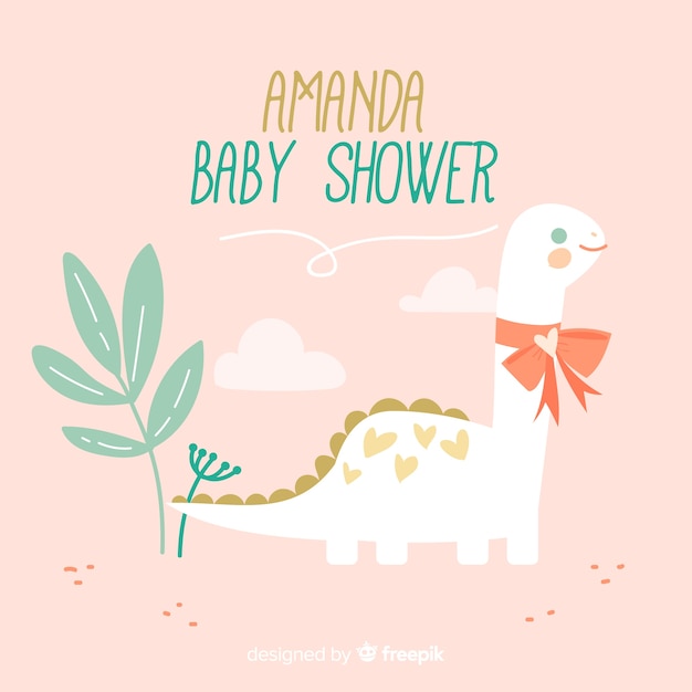 Free Vector cute baby shower background