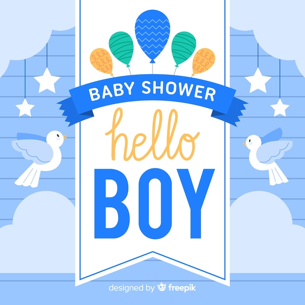 Free Vector cute baby shower design