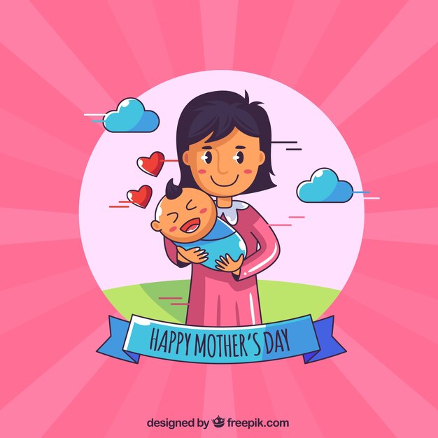 Cute background happy mother's day