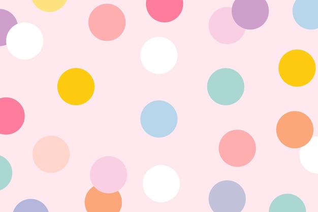 Free vector cute background vector with polka dot pattern