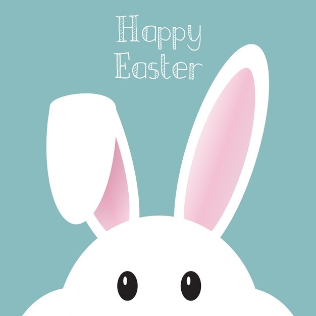 Free Vector cute background with easter bunny