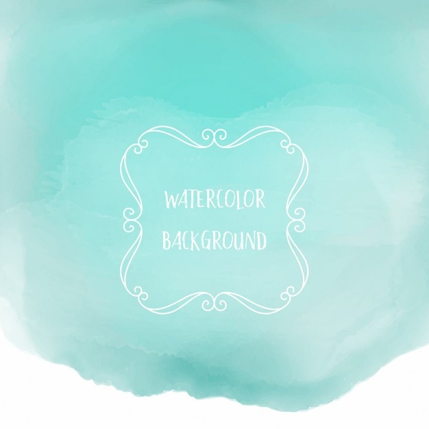 Free Vector cute background with watercolors, blue color