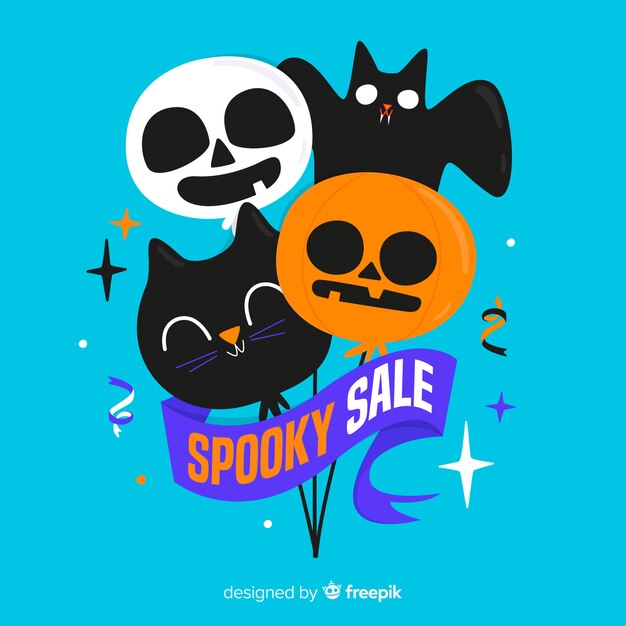 Cute balloons with ribbon for halloween sale