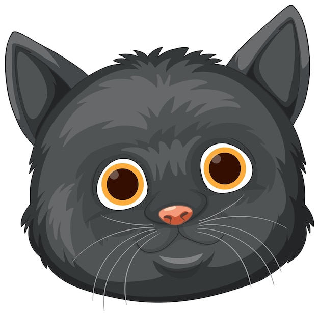 Free vector cute black cat illustration