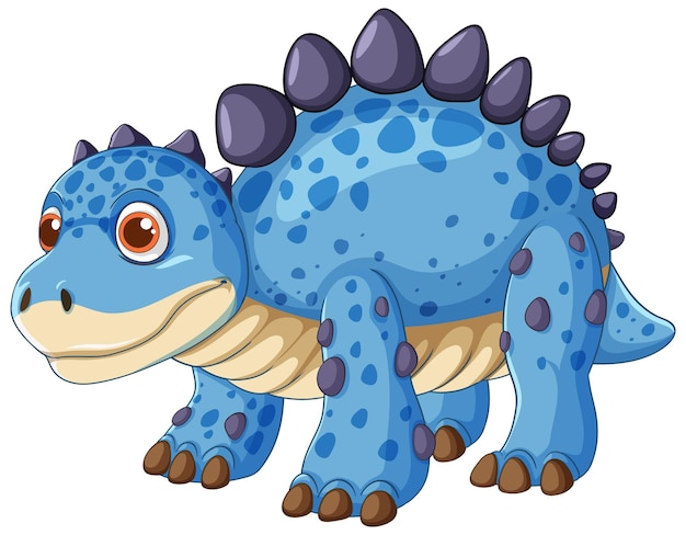 Cute Blue Dinosaur Illustration