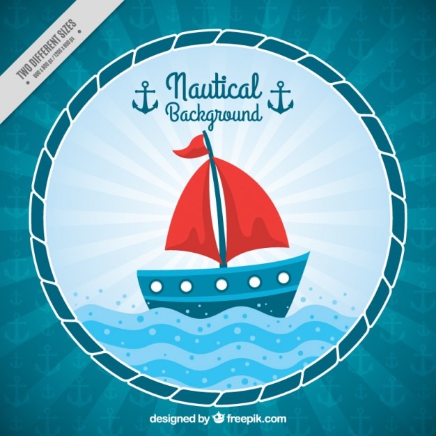 Free Vector cute boat background