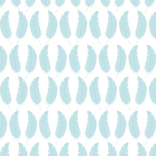 Free Vector cute bohemian feathers pattern 