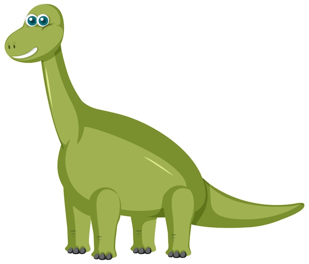 Free Vector cute brachiosaurus dinosaur cartoon