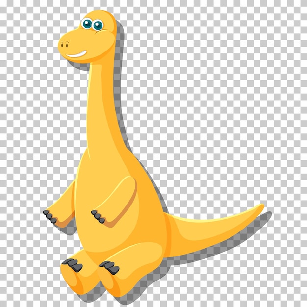 Cute brachiosaurus dinosaur isolated