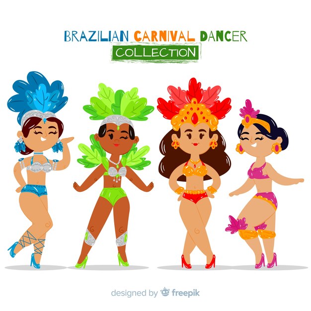 Cute brazilian carnival dancer collection