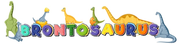 Cute brontosaurus dinosaur cartoon