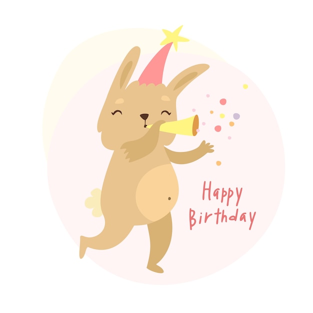 cute bunny birthday card