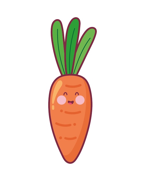 Free Vector cute cartoon carrot kawaii