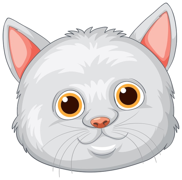 Free Vector cute cartoon cat face