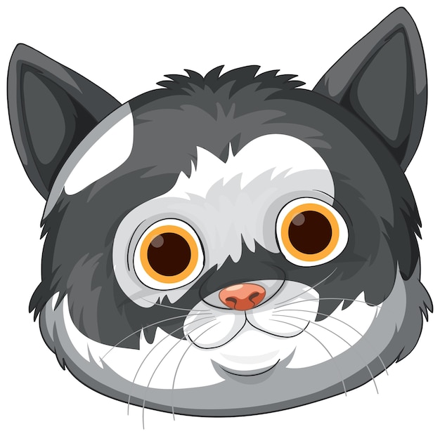 Free vector cute cartoon cat face