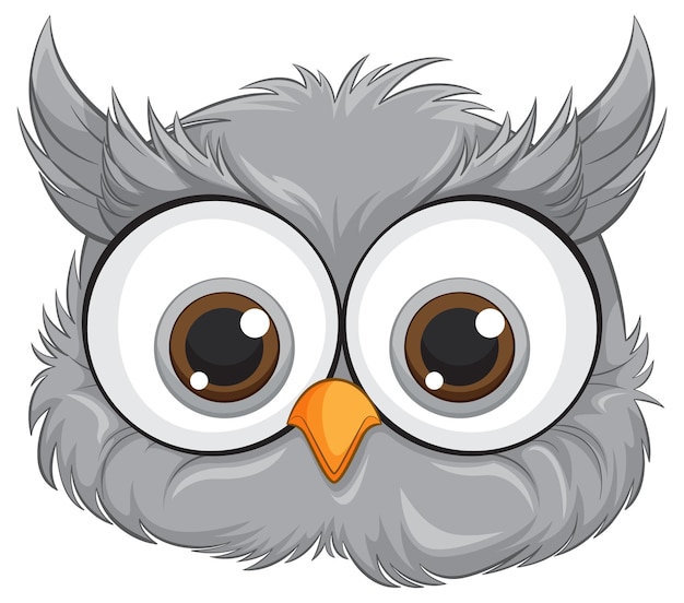 Free Vector cute cartoon owl face