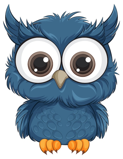 Free Vector cute cartoon owl illustration