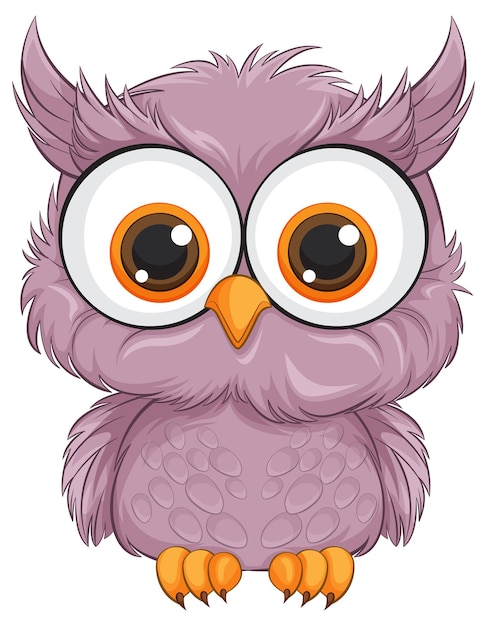 Free Vector cute cartoon owl illustration