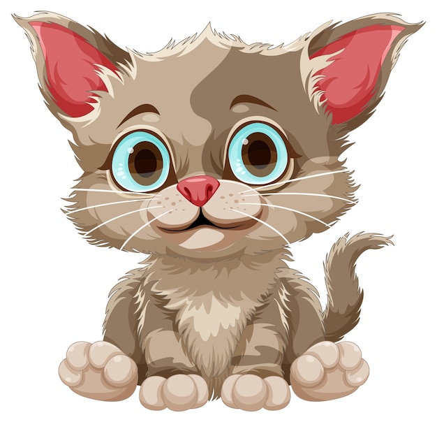 Free Vector cute cat cartoon character