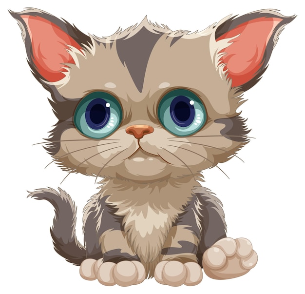 Free Vector cute cat cartoon character