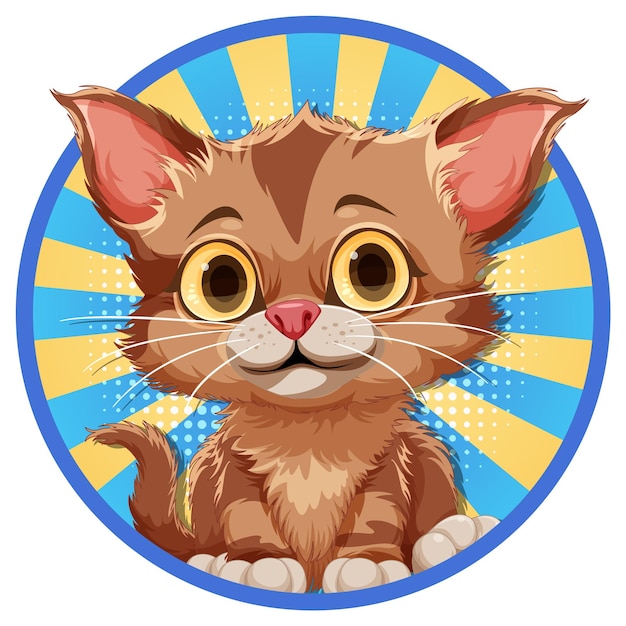 Free vector cute cat cartoon character