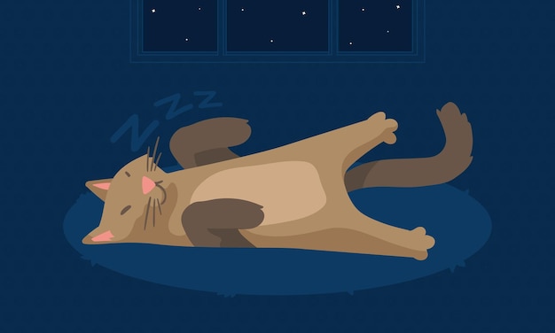 Free Vector cute cat lying