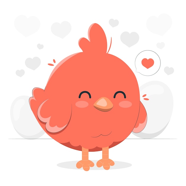 Cute chicken concept illustration