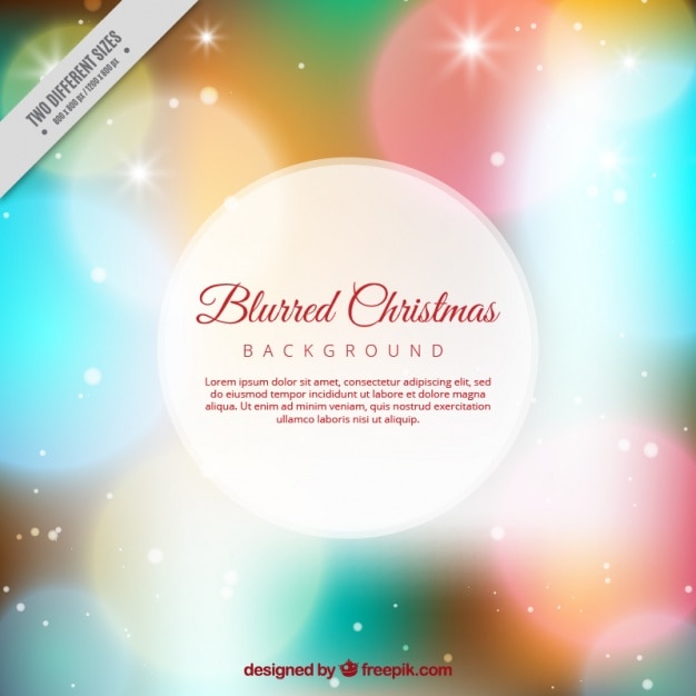 Free Vector cute christmas blurred background