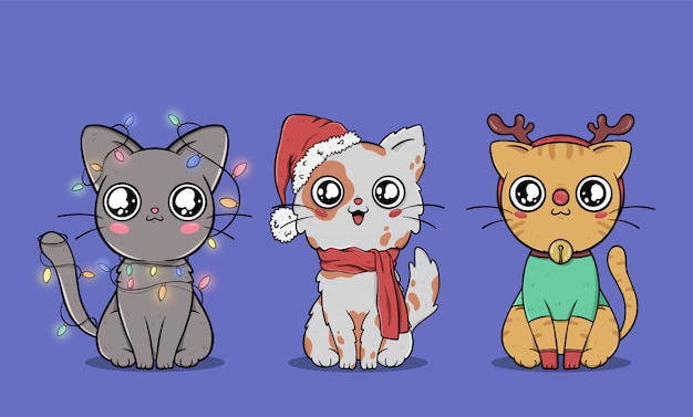 Cute christmas cats collection