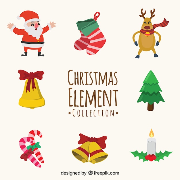 Cute christmas element collection