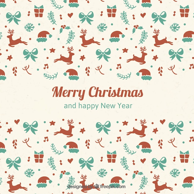 Cute christmas elements background