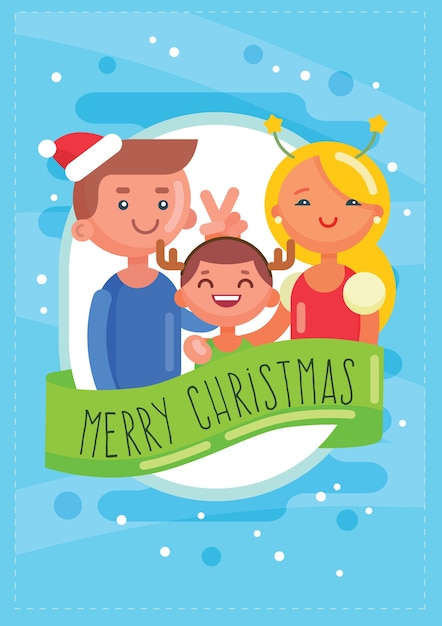 Cute christmas family card