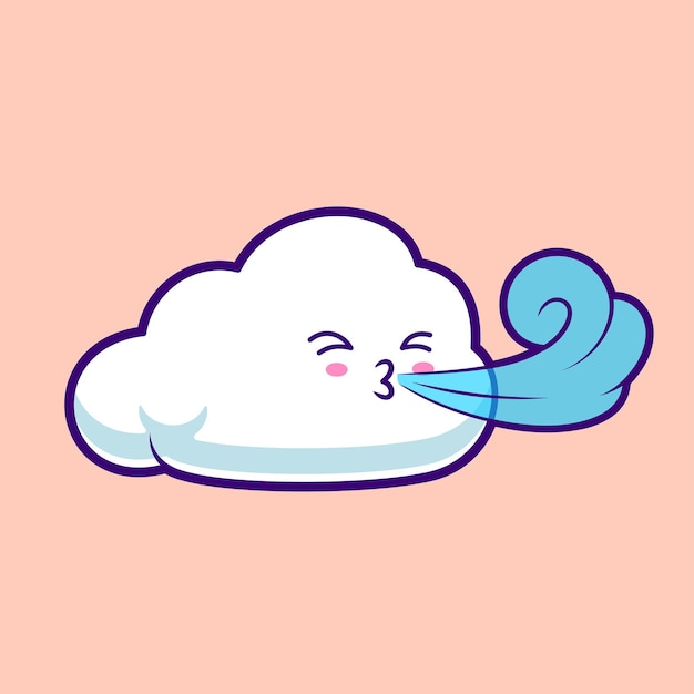 Free Vector cute cloud winter wearing hat cartoon vector icon illustration nature holiday icon isolated flat