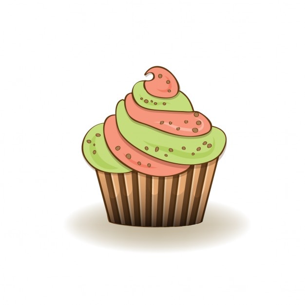 Free Vector cute cupcake