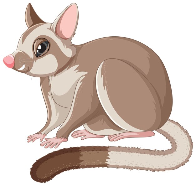 A cute cute sugar glider cartoon character