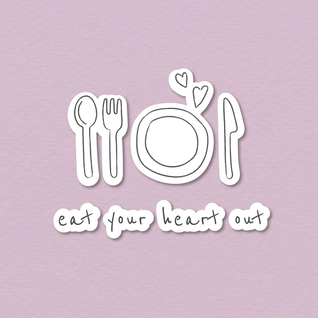 Free Vector cute cuttlery and plate set design element