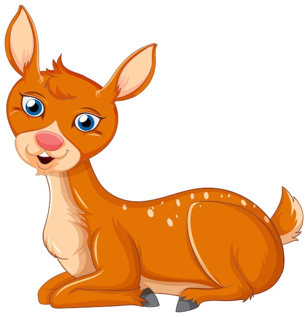 A cute deer on white background