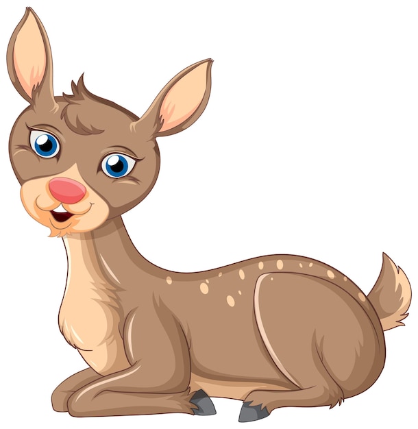 A cute deer on white background