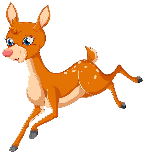 A cute deer on white background