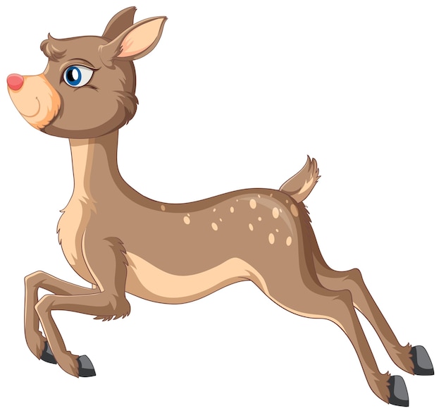 Free vector a cute deer on white background