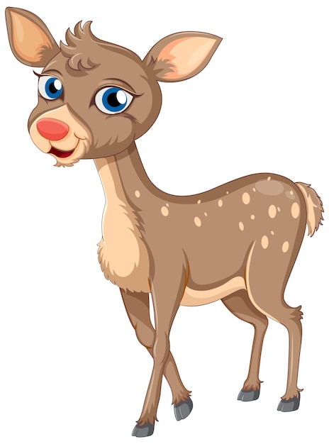 A cute deer on white background