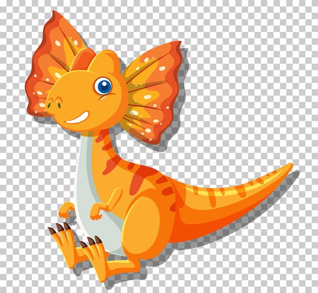 Free Vector cute dilophosaurus dinosaur isolated