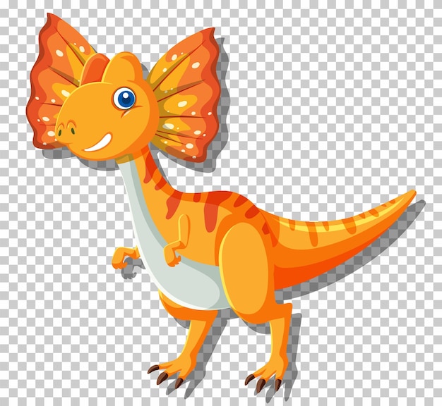 Free Vector cute dilophosaurus dinosaur isolated