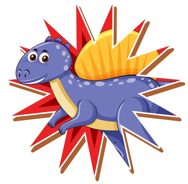 Free Vector cute dinosaur breaking through