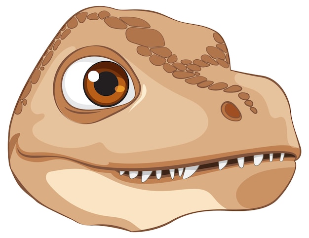 Cute Dinosaur Head Illustration