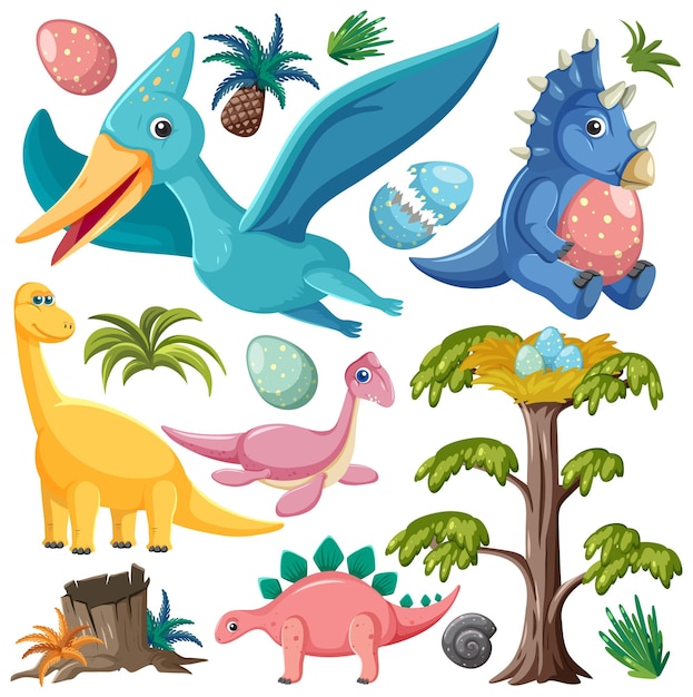 Cute dinosaur seamless pattern