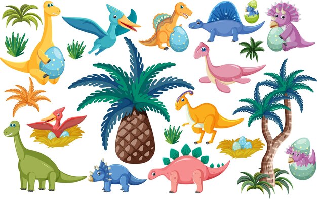 Cute dinosaur seamless pattern