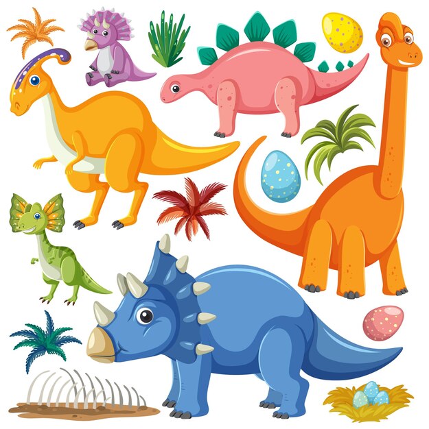 Cute dinosaur seamless pattern