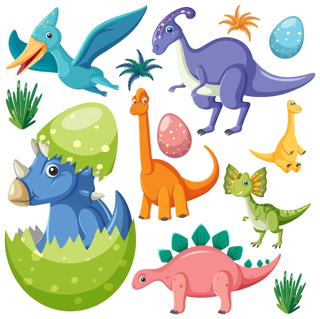 Cute dinosaur seamless pattern